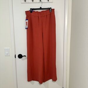 Hilary Radley Dusty Coral Wide Leg Pants